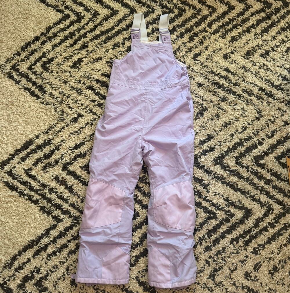 All in Motion Lavender Lilac Purple Snow Bib Pants Snowpants L Large 10 12